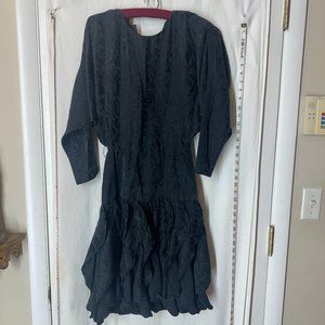 Vintage Silk Ruffled Dress
